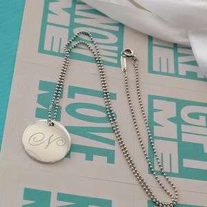 Tiffany&co initial letter" N "295 sterling silver 18"